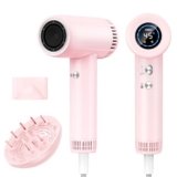 Haokoo Phon Capelli Alta Velocità 160.000 RPM – Asciugatura Rapida con Ioni Anticrespo, Asciugacapelli Professionale 9 Temperature con Display, 365g Leggero con Diffusore Magnetico, Casa e Viaggio