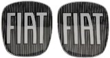 Fiat 14188C-2pz Adesivo 3D Ricambio Logo Nero per Fiorino, Anteriore + Posteriore