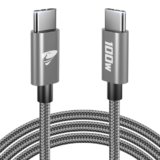 Cavo USB C USB C,100W 5A Cavetto Caricatore Ricarica Rapida Usbc 2M Filo Caricabatterie Carica Nylon Cavo Type C to Type C per iPhone 17 15 16 Pro Max/Plus iPad Pro/Air MacBook Samsung Galaxy S24 S25