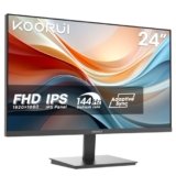 KOORUI E2411K Monitor PC 24 pollici, Full HD IPS 144HZ, 5ms, 1920×1080, Schermo PC HDMI1.4 e VGA, VESA 100×100 mm, Adaptive Sync, Inclinazione Regolabile, Pannello ultra Sottile
