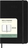 Moleskine Weekly Planner, Agenda Settimanale 2026 12 Mesi Con Spazio Per Note, Con Copertina Rigida e Chiusura Elastica, Formato Pocket 9 x 14 cm, Colore Nero