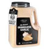 Fresh Finest Granulated Garlic Seasoning – Bulk 6 LB- Kosher Certified Garlic Seasoning, Ideal Use For Vegetables, Rubs, Grilled Meats, Salads, Dressings and More – 6 LB