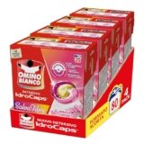 Omino Bianco Idrocaps – Detersivo Lavatrice in Capsule Salva Fibre, 80 Lavaggi, Efficace a Basse Temperature, Profumo Ninfea Rosa, 20 Caps x 4 Confezioni