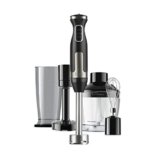 Black+Decker BXHBA1500E – frullatore a immersione + 1500 W | 20 velocità + turbo | lame e asta in acciaio inox | trita ghiaccio | sistema anti-spruzzo | accessori inclusi