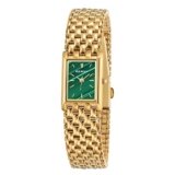 BERNY Gold Watches for Women Ladies Wrist Quartz Watches Stainless Steel Band Womens Gold Watch Luxury Casual Fashion Bracelet (Green Dial)