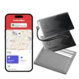 SwitchBot Wallet Finder Card 2Pezzi, Smart AirTag compatibile con Apple Find My(Solo iOS), Bluetooth Tracker per chiavi, telefoni, bagagli, fino a 3 anni di batteria(non ricaricabile), IP67 Resistente