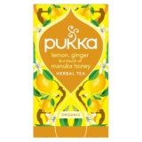Pukka Lemon, Ginger & a Touch of Manuka Honey, Tisana Biologica Con Limone, Zenzero, Miele di Manuka, Con Ingredienti 100% Naturali, Ideale per il Supporto Quotidiano, 20 Filtri