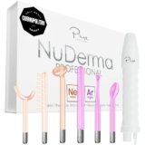 NuDerma Professional Skin Therapy Wand – Portable Skin Therapy Machine with 6 Neon & Argon Wands – Boost Your Skin – Clear Firm & Tighten