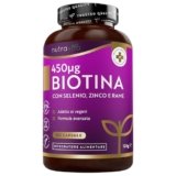 Biotina + Zinco + Selenio + Rame – 365 Capsule Vegane, Fornitura per 1 Anno, Supporto per Capelli, Pelle e Unghie – Integratore di bellezza – Nutravita