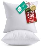 Utopia Bedding 18×18 Pillow Inserts, Set of 2, White – Indoor Decorative Throw Pillows for Bed, Sofa & Couch – Soft, Supportive & Fluffy Cushion Inserts