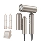 DREAME Pocket Neo Asciugacapelli Tascabile ad Alta Velocità, Pieghevole in 3 Forme, con Soli 300 g di Peso, Motore da 110,000 giri/minuto, 300 Milioni di ioni negativi/cm³, Oro