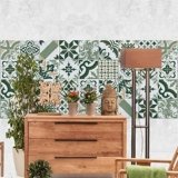 RE-COVERTILES – Adesivi Piastrelle Cucina Bagno Mattonelle adesive in PVC Impermeabili Antigraffio Stickers Decorazione Parete Cementine Peel and Stick – Modello 24 Pz 10×10 cm PS00090 Made in Italy