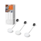 LEDVANCE LED SPOT Puck luce sottopensile 65mm, bianca, 3x3W, 3x330lm, design rotondo e luce bianca calda, 3000K, set di tre luci sottopensile con modulo LED integrato, protezione IP20