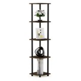 Furinno Scaffali senza Attrezzi Columbia Walnut/Black 5 livelli