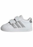 adidas Unisex – Bimbi 0-24 Grand Court 3.0 Shoes Infants, Ftwr White/Silver Met./Silver Met., 21 EU