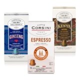 Caffè Corsini – Set Capsule Caffè Compatibili con macchine Nespresso® Energia e Benessere, 3 Confezioni da 10 (Totale 30 Capsule)