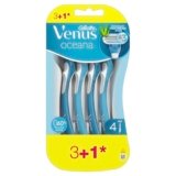 Gillette Venus Oceana Rasoio Donna 3 Lamette di Ricambio + 1 Gratis da 3 Lame, Rasatura Liscia con Striscia Idratante Aloe Vera, Usa e Getta