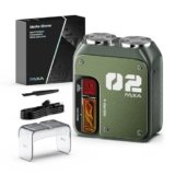 PAXA T01 Rasoio Elettrico Barba,Mini Rasoio Elettrico,9000 RPM,IPX7,Da Viaggio Umido E Asciutto,Testina Rotante,Ricaricabile USB-C,Senza Fili, Ideale Per Casa, Auto E Viaggio,Verde