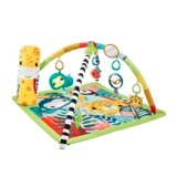 Fisher-Price – Palestrina Sensoriale Cuccioli della Natura 3-in-1, Tappetino per Giocare dalla Nascita Fino ai Primi Passi con 5 Giochi sensoriali, luci, Suoni, Giocattolo per Neonati, HJW08