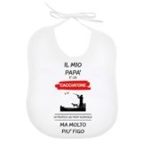 La Ruotante Bavaglino bavetta Cacciatore papà figo lavoro hobby neonato regalo