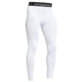 HYCOPROT Men’s Compression Pants, Athletic Leggings Base Layer Cool Dry Workout Tights for Running Yoga Gym Basketball White