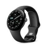 Google Pixel Watch 4 (45 mm) – Smartwatch Android con tracker per fitness e benessere, e assistente virtuale Gemini – Cassa in alluminio nero opaco – Cinturino sportivo nero ossidiana – Wi-Fi