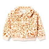 Amazon Essentials Girls’ Faux Fur Jacket, Cream Leopard, X-Large