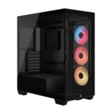 CORSAIR 3500X RS-R ARGB Case PC Mid-Tower Panoramico – 3 Ventole RS120-R ARGB Preinstallate, Compatibile con Fino a 10 Ventole da 120 mm, Scheda Madre con Connessione Inversa Compatibile – Nero