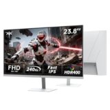 KTC Monitor Gaming 24 Pollici | FHD@240Hz | Fast IPS Panel | Tempo di risposta 1 ms (MPRT) | Luminosità 400 cd/㎡, HDR400 | Adaptive Sync | 116% sRGB, 92% DCI-P3, ΔE＜2 | Bianco | H24F7