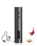 ZOYIDOUX Apribottiglie elettrico Rechargeable – Cavatappi elettrico USB-C, Mini portatile, nero opaco