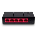 Mercusys MS105G Switch Ethernet 5 Porte Gigabit, Sdoppiatore Ethernet, Auto-Negotiation, Auto MDI/MDIX Switching, Plug & Play, MAC Address Learning, Ideale per la Casa e il Ufficio