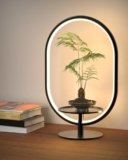 Modern Table Lamp for Bedroom, Nightstand Lamp with Storage Tray, 3 Color Temperatures 10 Way Dimmable, Bedside Lamp for Makeup/Streaming/Plants, LED Desk Lamp for Living Room Office Home Decor