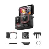 Insta360 Ace Pro 2 Xplorer Bundle Grigio -8K Action Camera impermeabile co-progettata con Leica, sensore da 1/1,3″, doppio chip AI, luce bassa, audio superiore per fotografia di strada e viaggi urbani