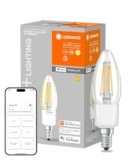LEDVANCE Candela classica a forma di filamento con tecnologia WiFi, 4W, bianco caldo, E14, 1 confezione