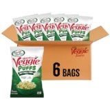Sensible Portions Veggie Puffs, Sour Cream & Onion Flavor, Gluten-Free Chips, 3.75 Ounce Bag, 6-Pack