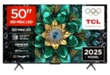 TCL 50Q6C 50″ QD-Mini LED SMART TV, 4K HDR Premium 1000nits, with Google TV Technology (Dolby Vision IQ & Atmos, Onkyo 2.1 Sound System, Motion Clarity Pro 144Hz, Game Master)