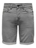 Only & Sons Onsply Life Reg Gr Jog SHO PK 8583 Noos, Pantalocini Denim Uomo, Grigio Denim, S