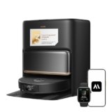 Mova P50s Ultra Robot Aspirapolvere e Lavapavimenti, 24000Pa, Mop Autopulente con Acqua Calda, Sistema Stepmaster Per Il Superamento Ostacoli e Navigazione Flashpulse 3d Tof a Doppia Luce, Nero