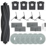 Kit di Accessori per Dreame L10s Ultra Gen 3/L40 Ultra/X40 Ultra/X40 Ultra Complete/X40 Master/Mova P50 Pro Ultra, 1 Spazzola Principale 4 HEPA Filtri 4 Spazzole Laterali 6 Panno 4 Sacchetti Polvere