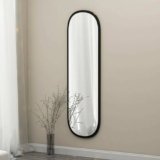 Dmora – Specchio Calypso, Specchiera, Articolo d’arredo a muro, Decorazione con specchio, 40x2h120 cm, Nero