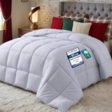 Utopia Bedding Piumone 135 x 200 cm, per tutte le stagioni, imbottitura 370 GSM traspirante, trapunta super morbida (bianco)