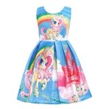 Lito Angels Vestito Unicorno per Bambina Taglia 9-10 Anni, Blu C