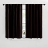 NICETOWN Blackout Curtain Panels for Living Room – (Toffee Brown Color) 29×30 inch, 2 Panels Set, Room Darkening Blackout Drapes for Window