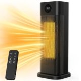 Minthouz Stufetta Basso Consumo,2000W PTC Stufa Elettrica, Stufetta Elettrica Da Bagno with Thermostat, LED Digital Display, 12H Timer, Stufa Basso Consumo for Home,Office, Bedroom