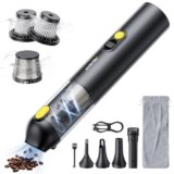 AUXITO Car Vacuum Portable Cordless 14000Pa Suction, Handheld Vacuum Blow & Suction 2 in 1, Small Vacuum Cleaner Hand Held Vacuum for Car, Home, Pet, Office, Ideal Gifts for Men & Women (Black)