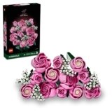 LEGO Botanicals Bouquet di Rose Rosa – Costruzioni per Adulti di Fiori Finti – Include 12 Rose Artificiali e 4 Rametti di Gipsofila per la Decorazione di Casa e Ufficio – Idea Regalo Fai da Te – 10374