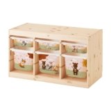 MilaBoo® Set adesivi vinile alta qualità su misura TROFAST, 6 pezzi, animali foresta – decorativo 3 grandi 3 piccole