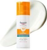 Eucerin Oil Control Dry Touch Face Sun Gel-Creme SPF50+ 50 ml, Crema solare viso 50+ opacizzante, Protezione solare viso 50+ senza profumo, Texture ultra leggera per pelle grassa, acneica e sensibile