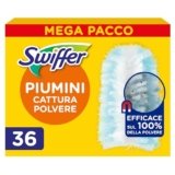 Swiffer Duster Piumini Cattura Polvere, 36 Piumini, Cattura e Intrappola Polvere e Sporco, Raggiunge I Punti più Difficili della Casa, Maxi Formato