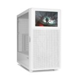 NOX XTREME PRODUCTS HUMMER BIOS – Semitower ATX|M-ATX| ITX, Display LCD da 8” personalizzabile, Pannello frontale rete metallica, laterale vetro temperato, Spazio per 11 ventole, USB-C e 3.0, Bianco